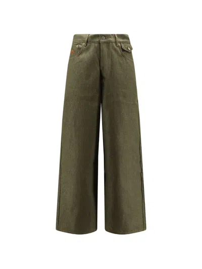 Walk In Paris Straight-leg Cotton Jeans In Green