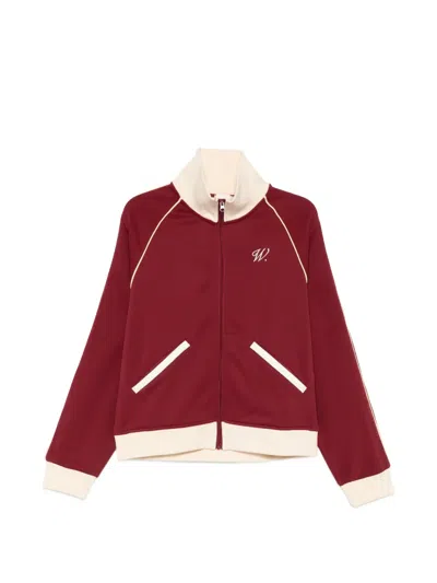 Walk In Paris Zipped Sweatshirt In Red