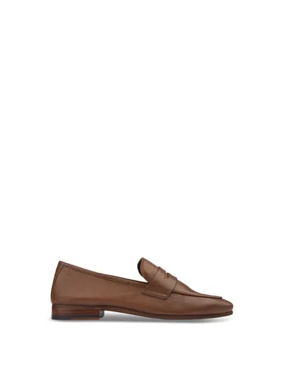 Walk London Men's  Capri Penny Shoes In Brown
