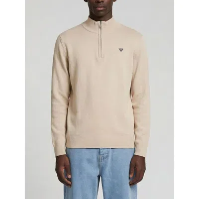 Walker & Hunt Huxley Quarter Zip Sweater In Neutral