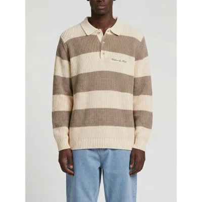 Walker & Hunt Lando Oversized Polo Collar Sweater In Multi