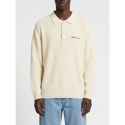 Walker & Hunt Lando Oversized Polo Collar Sweater In Neutral
