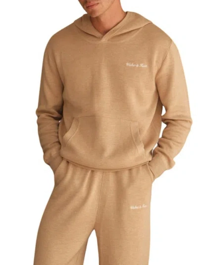 Walker & Hunt Merino Blend Knitted Hoodie In Brown