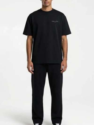 Walker & Hunt Oversized Crew Tee In Black