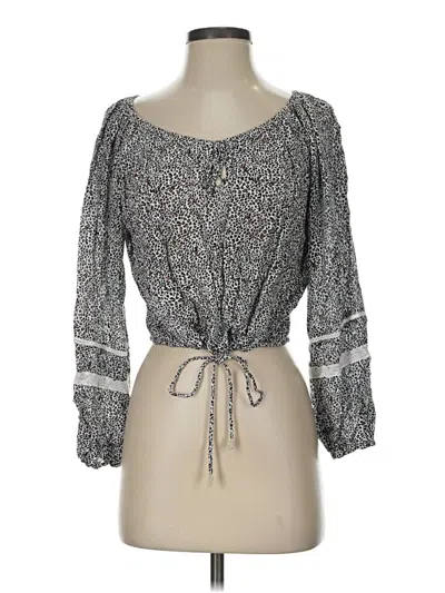 Pre-owned Walker & Wade 3/4 Sleeve Blouse In Gray
