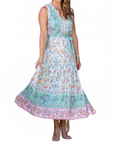 Walker & Wade Alexis Maxi Dress In Blue Multi