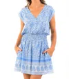 Walker & Wade Anna Dress In Sky Blue Floral In Blue
