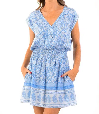 Walker & Wade Anna Dress In Sky Blue Floral