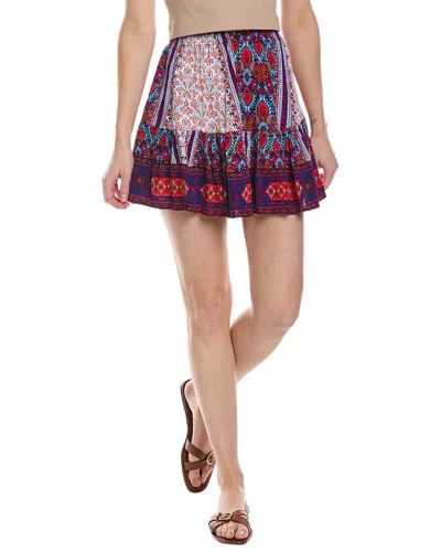 Walker & Wade Walker&wade Boho Mini Skirt In Red