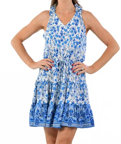 Walker & Wade Caitlin Dress In Cobalt Floral In Blue