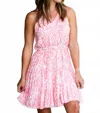 Walker & Wade Caitlin Dress In Coral Zebra In Pink