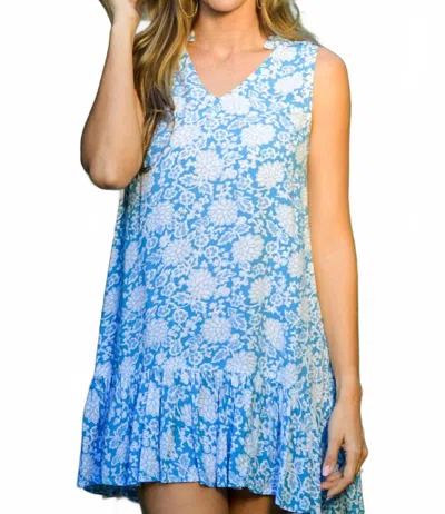 Walker & Wade Callie Dress In French Blue Floral