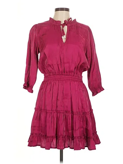 Pre-owned Walker & Wade Casual Dress In Burgundy