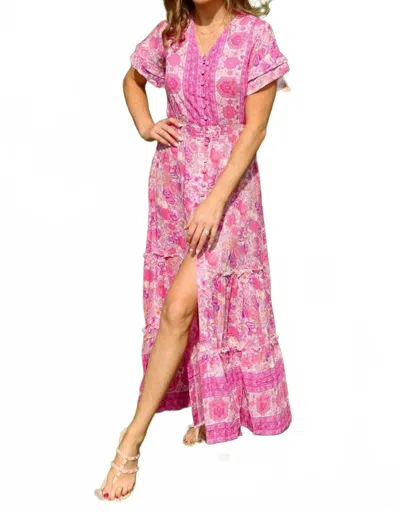 Walker & Wade Christina Dress In Bengal Rose In Multi