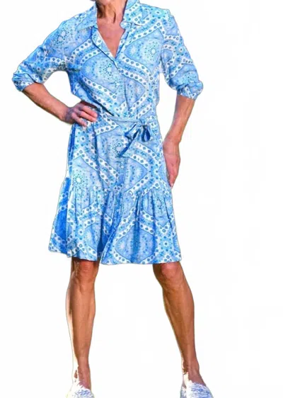 Walker & Wade Coco Dress In Blue Mosaic