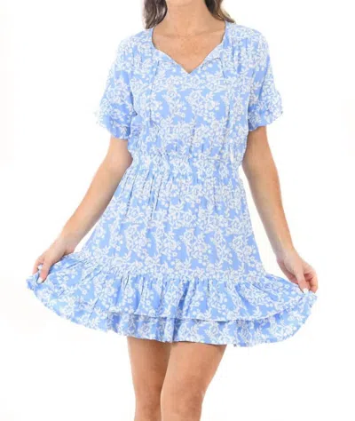 Walker & Wade Courtney Mini Dress In Periwinkle Floral In Blue