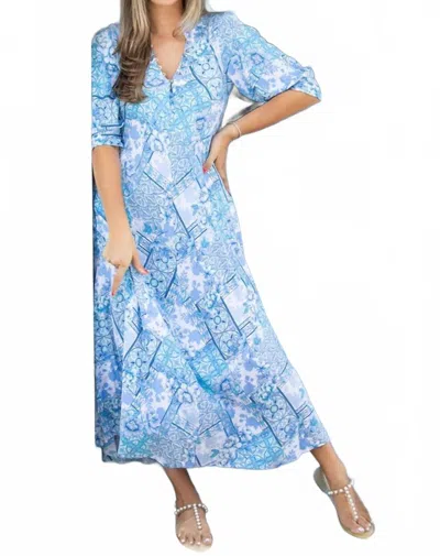 Walker & Wade Daphne Dress In Coastal Blue