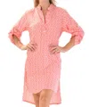 Walker & Wade Day Tripper Dress In Orange & Pink Tiles In Pink