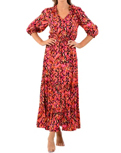 Walker & Wade Eliza Maxi Dress In Orange Multi
