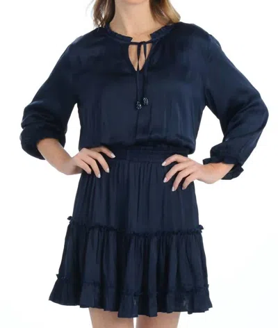 Walker & Wade Ibiza Mini Dress In Sapphire Silk In Multi