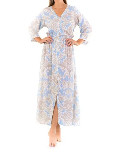 Walker & Wade Kelsey Dress In Sand & Sea In Blue