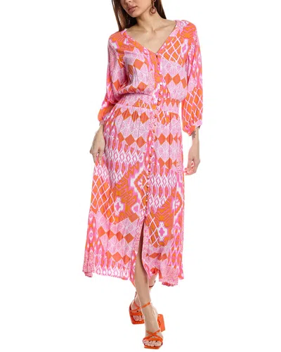 Walker & Wade Kelsey Midi Dress In Orange