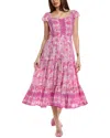 Walker & Wade Luna Midi Dress In Pink