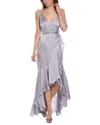 Walker & Wade Walker&wade Nadia Maxi Wrap Dress In Silver