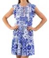 Walker & Wade Nantucket Dress In Indigo Ikat In Multi