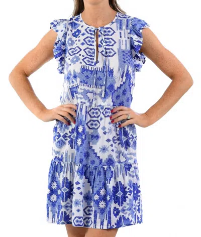 Walker & Wade Nantucket Dress In Indigo Ikat In Multi