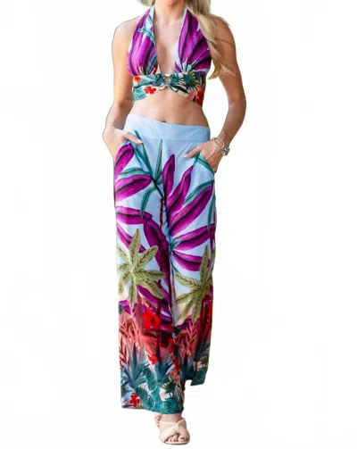 Walker & Wade Newport Pants In Purple Jungle In Multi