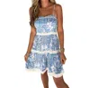 Walker & Wade Olivia Dress In Coastal Blue In Blue
