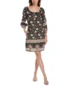 Walker & Wade Peasant Mini Dress In Multi