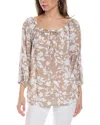 Walker & Wade Peasant Top In Beige
