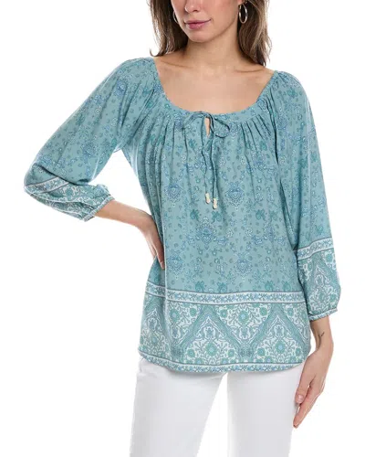 Walker & Wade Walker&wade Peasant Top In Blue