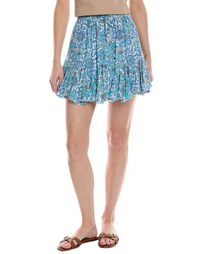 Walker & Wade Salsa Mini Skirt In Blue