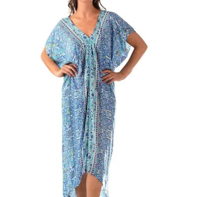 Walker & Wade Santorini Kaftan Dress In Blue Violet