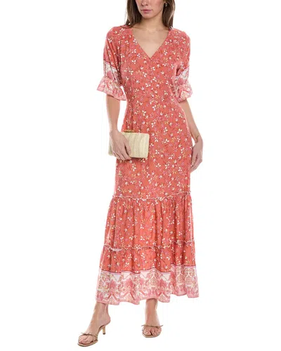 Walker & Wade Womens Alana Maxi Dress, Xs, Orange