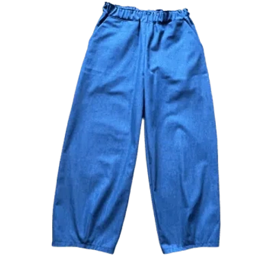 Walker And Walker Colette Denim Barrel Jeans In Blue