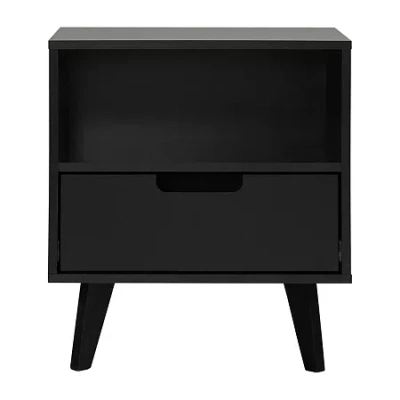 Walker Edison 1-drawer Nightstand In Black