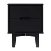 Walker Edison 2-drawer Groove Handle Solid Wood Nightstand In Black