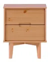 Walker Edison 2-drawer Groove Handle Solid Wood Nightstand In Neutral