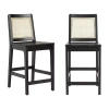 Walker Edison 2-pc. Counter Height Bar Stool In Black