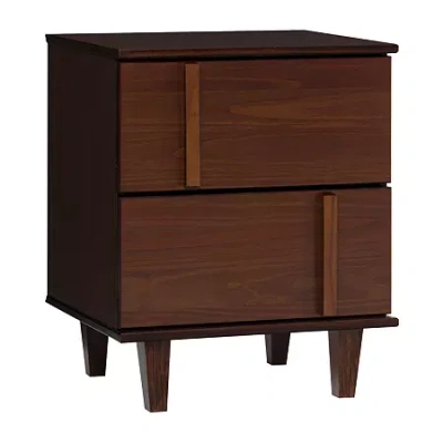 Walker Edison 20" Modern Solid Wood Dresser In Brown