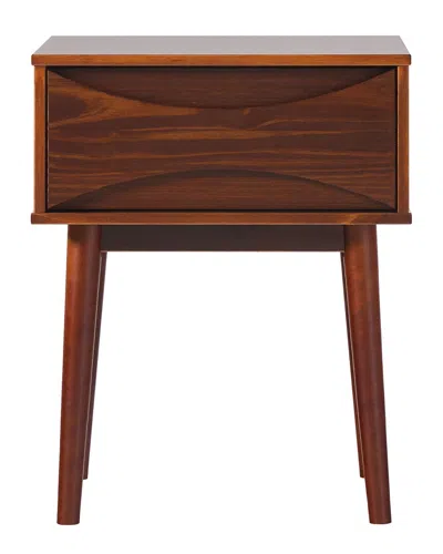 Walker Edison 20in Atticus Solid Wood 1-drawer Nightstand In Brown