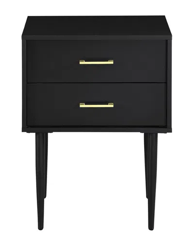 Walker Edison 20in Olivia Two-drawer Nightstand In Black
