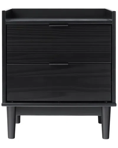 Walker Edison 20in Solid Wood 2-drawer Nightstand In Black