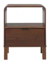 Walker Edison 24in Rounded Edge 1-drawer Nightstand In Brown