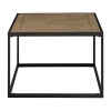 Walker Edison 25" Square Parquet Top Coffee Table In Brown
