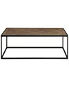 Walker Edison 48in Parquet Top Coffee Table In Brown
